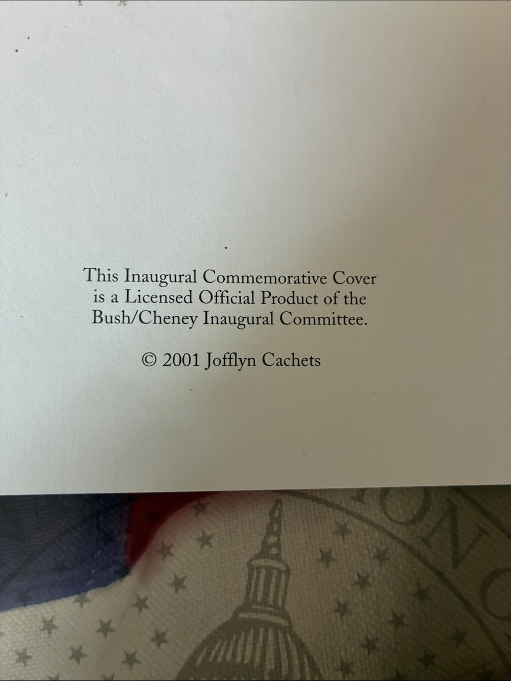 Bush Cheney inauguration stamp covers and official program January 20, 2001 - Picture 5 of 15